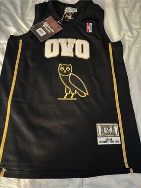 OVO Black & Gold Owl Basketball Tank